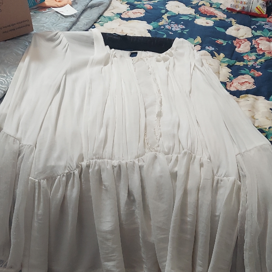 Free People White Blouse Size Ps